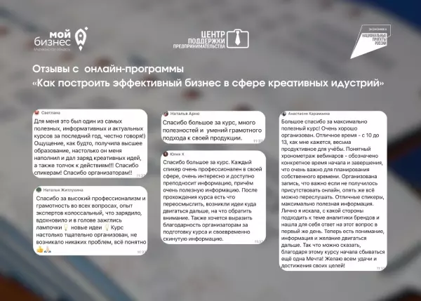 С 8 по 11 июня прошла онлайн-программа «Как построить устойчивый бизнес в сфере креативных индустрий»